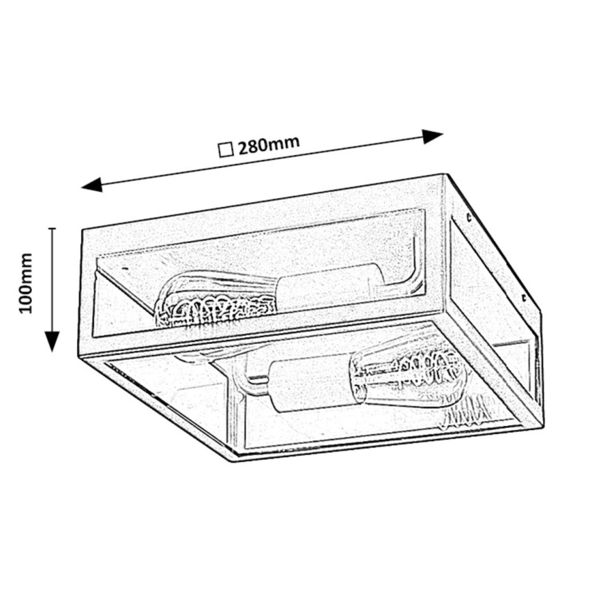 Rabalux - Udendørs loftlampe 2xE27/60W/230V IP23