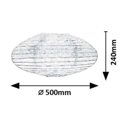 Rabalux - Lampeskærm til pendel max. 40W diameter 50 cm hvid