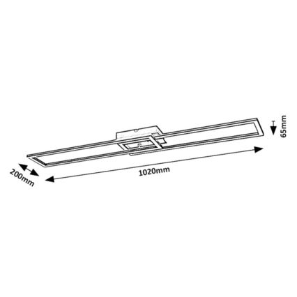 Rabalux - LED loftlampe dæmpbar LED/38W/230V 3000-6500K Wi-Fi Tuya + fjernbetjening