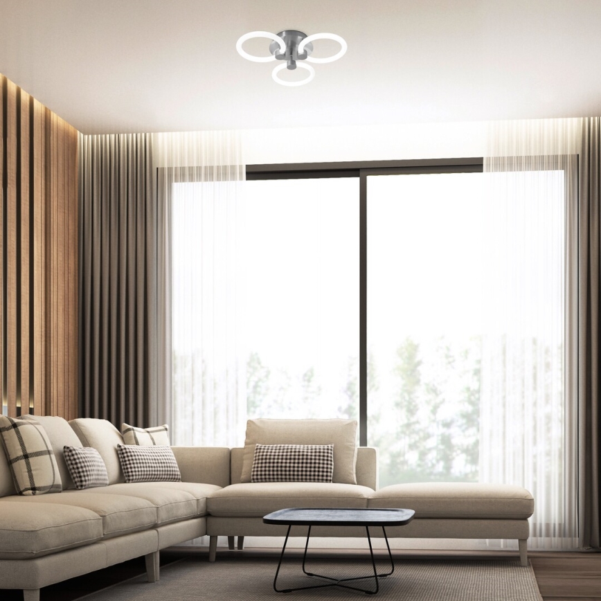 Rabalux - Dæmpbar LED-loftlampe, 21 W, 230 V, 3000/4000/6000 K, med fjernbetjening, Ø 41 cm