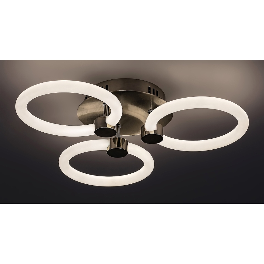 Rabalux - Dæmpbar LED-loftlampe, 21 W, 230 V, 3000/4000/6000 K, med fjernbetjening, Ø 41 cm