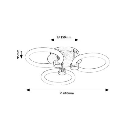 Rabalux - LED loftlampe dæmpbar LED/21W/230V 3000/4000/6000K + fjernbetjening