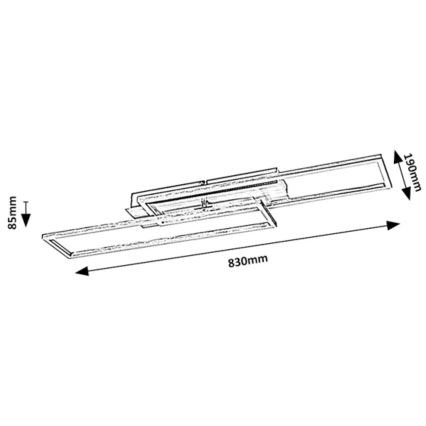 Rabalux - Dæmpbar LED-loftlampe LED/40W/230V 4000K 83x19 cm