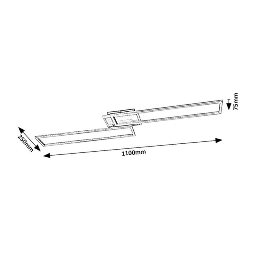 Rabalux - LED loftlampe dæmpbar LED/40W/230V 2700-6500K Wi-Fi Tuya mat krom + fjernbetjening