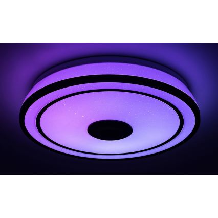 Rabalux - LED RGB dæmpbar loftlampe med indbygget højttaler LED/24W/230V 3000-6500K + fjernbetjening Ø 39,5 cm