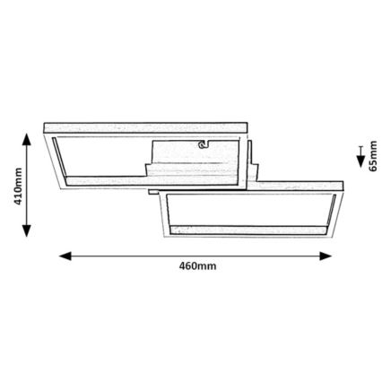 Rabalux - LED loftlampe m. RGBW-farver dæmpbar LED/40W/230V 2700-6500K + fjernbetjening