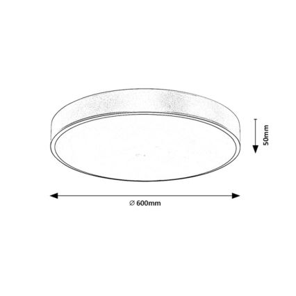 Rabalux - Dæmpbar LED-loftlampe LED/60W/230V 3000-6000K + fjernbetjening Ø 60 cm