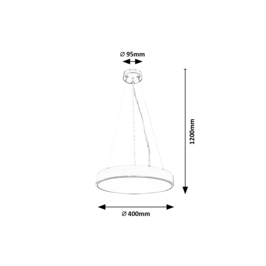 Rabalux - LED pendel LED/36W/230V 4000K sølvfarvet