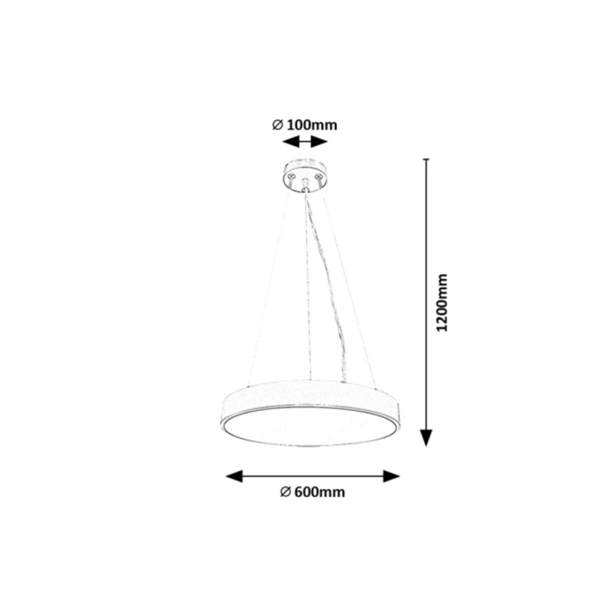 Rabalux - LED pendel dæmpbar LED/60W/230V 3000-6000K sort + fjernbetjening