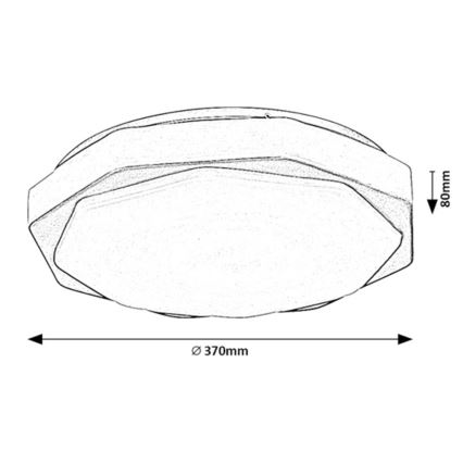 Rabalux - LED loftlampe dæmpbar LED/18W/230V 3000K/4000K/6000K + fjernbetjening