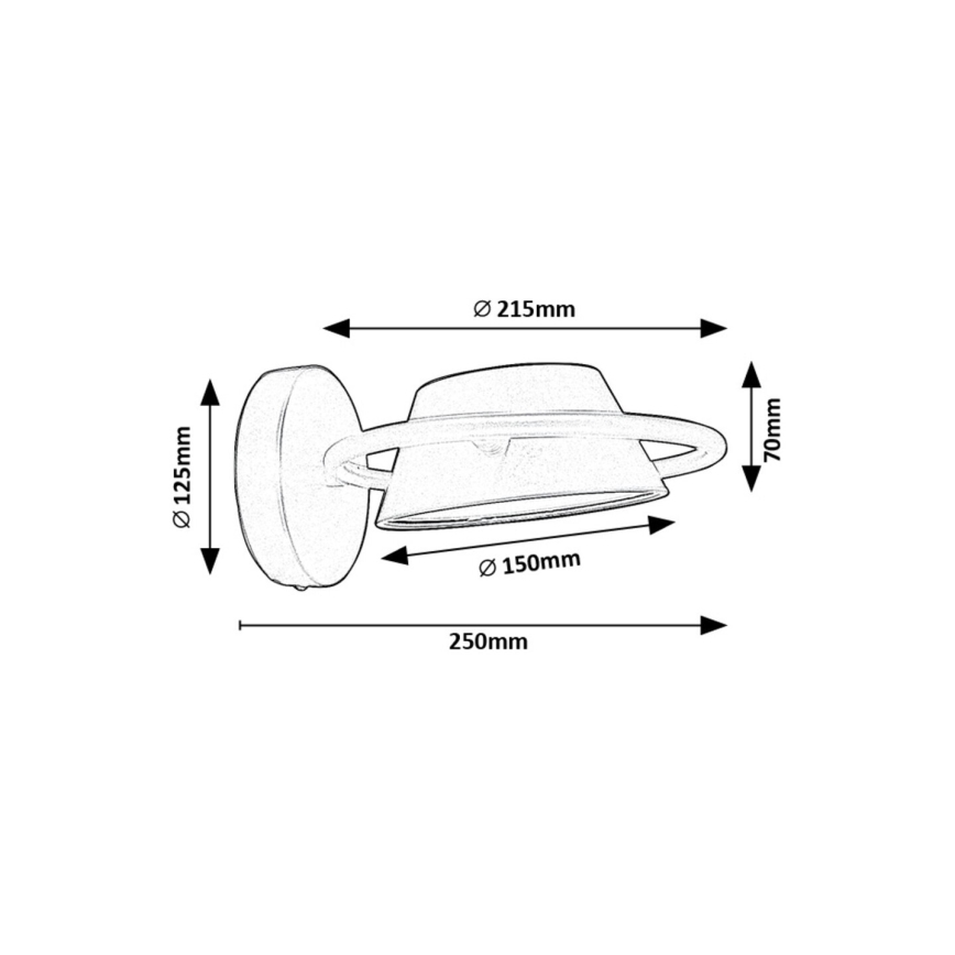 Rabalux - LED væglampe LED/6W/230V 3000K sort