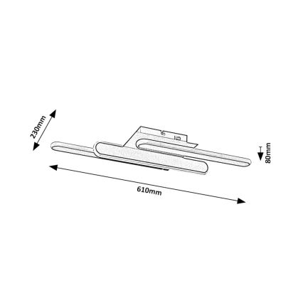 Rabalux - LED loftlampe LED/18W/230V 3000/4000K