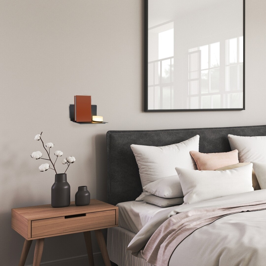 Rabalux - LED Væglampe med hylde og USB portem LED/6W/230V 3000K