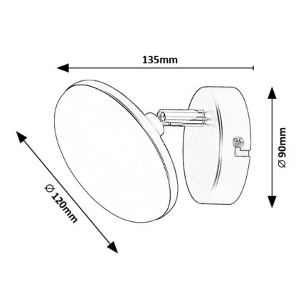 Rabalux - LED væglampe LED/4W/230V 3000K sort