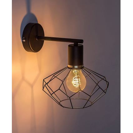 Rabalux - Væglampe 1xE27/40W/230V diameter 20 cm sort