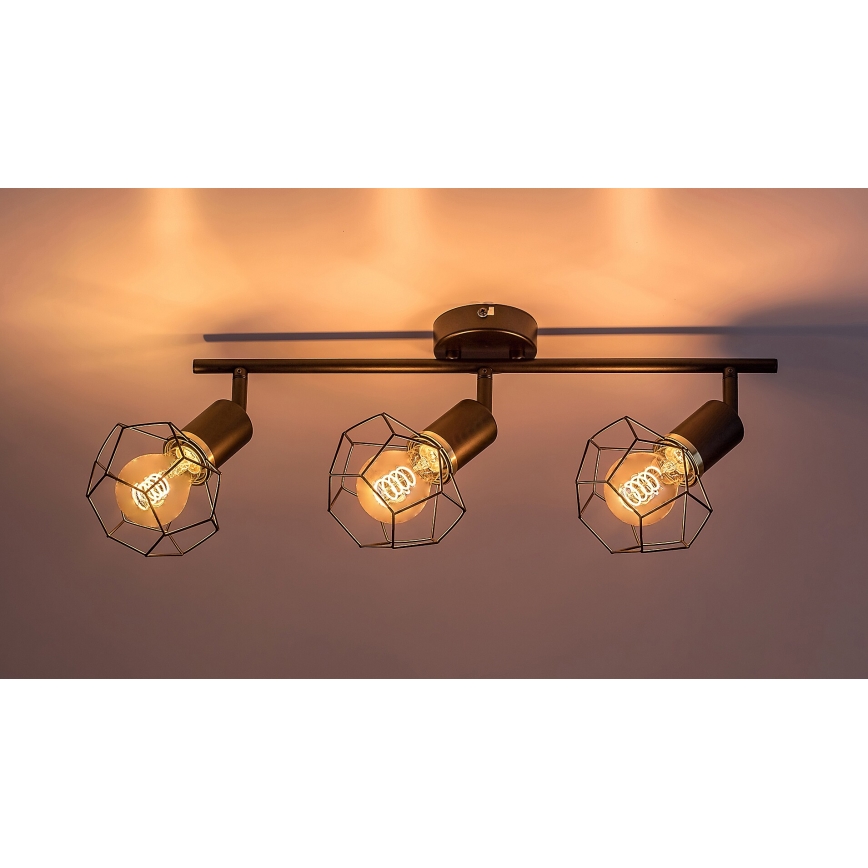 Rabalux - Spotlampe 3xE27/40W/230V sort