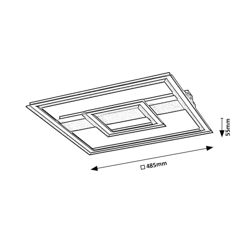 Rabalux - LED loftlampe LED/48W/230V 3000K sort