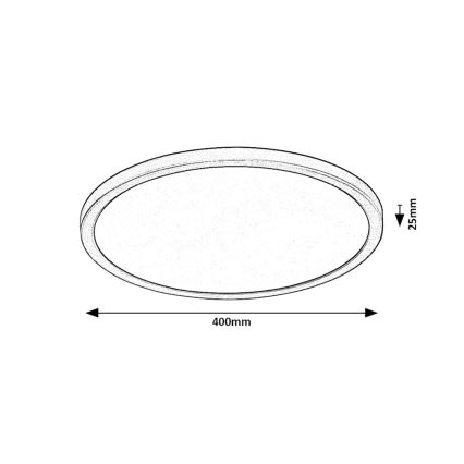 Rabalux - LED loftlampe LED/36W/230V 3000/4000/6000K diameter 40 cm sort