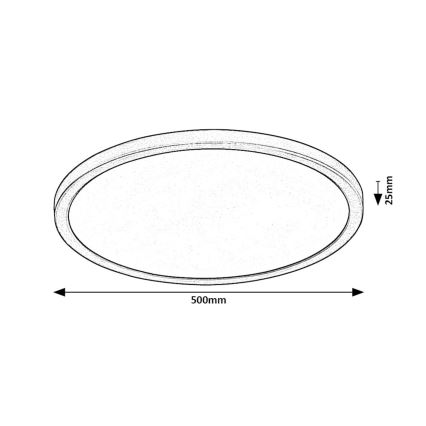 Rabalux - LED loftlampe LED/36W/230V 3000/4000/6000K diameter 50 cm sort