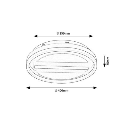 Rabalux - LED loftlampe dæmpbar LED/55W/230V + fjernbetjening