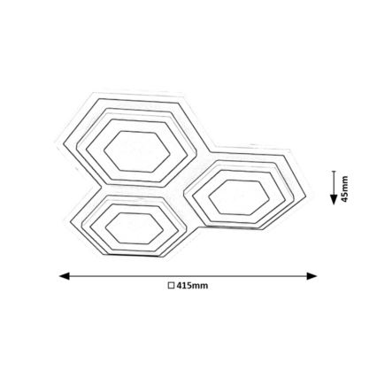 Rabalux - LED loftlampe dæmpbar LED/72W/230V 3000/6000K + fjernbetjening