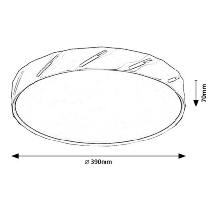 Rabalux - LED loftlampe LED/25W/230V 3000K hvid diameter 39 cm