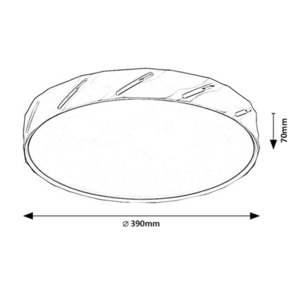 Rabalux - LED loftlampe LED/25W/230V 4000K diameter 39 cm sort