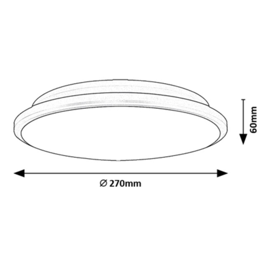 Rabalux - LED loftlampe LED/18W/230V 3000K sort 27 cm