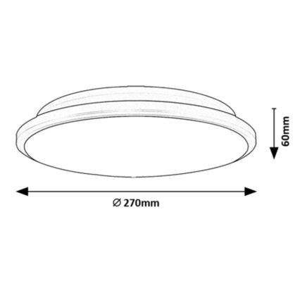 Rabalux - LED loftlampe LED/18W/230V 4000K sølvfarvet 27 cm