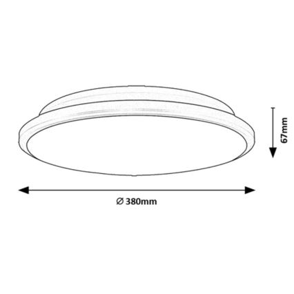 Rabalux - LED loftlampe LED/24W/230V 3000K sort 38 cm