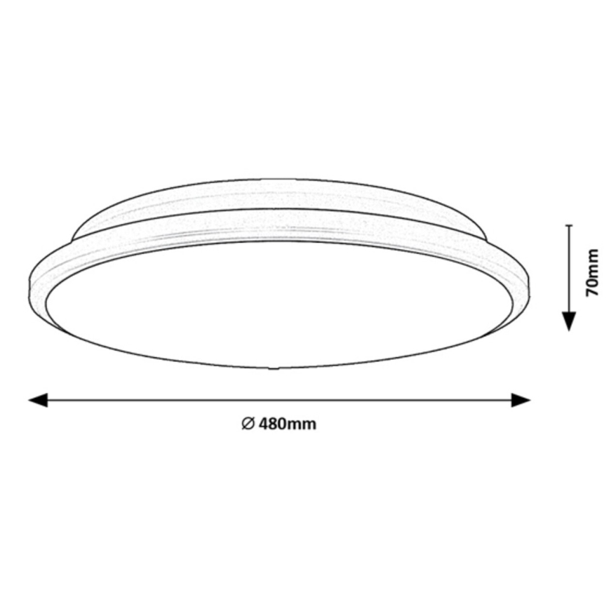 Rabalux - LED loftlampe LED/45W/230V 4000K sølvfarvet 48 cm