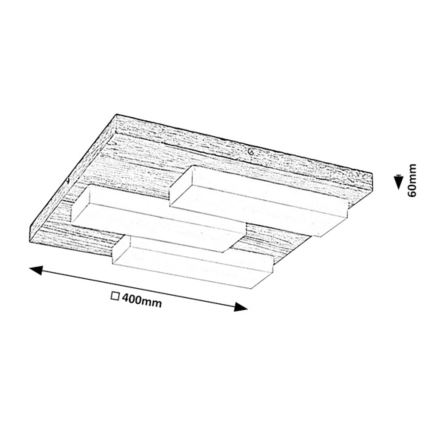 Rabalux - LED loftlampe LED/30W/230V 3000K eg