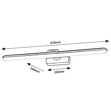 Rabalux - LED gallerilampe LED/15W/230V 4000K hvid