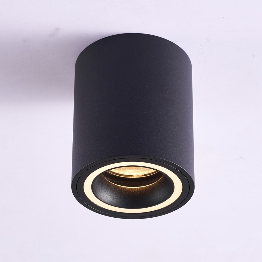 Rabalux - Spotlampe 1xGU10/25W/230V rund sort