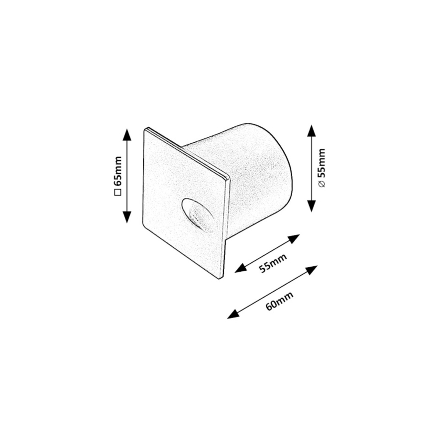 Rabalux - Udendørs LED trappelampe LED/3W/230V IP54 3000K hvid