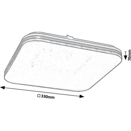 Rabalux - LED loftlampe LED/18W/230V 3000K 33x33 cm