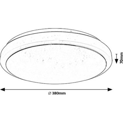 Rabalux - LED loftlampe LED/24W/230V 3000K diameter 38 cm