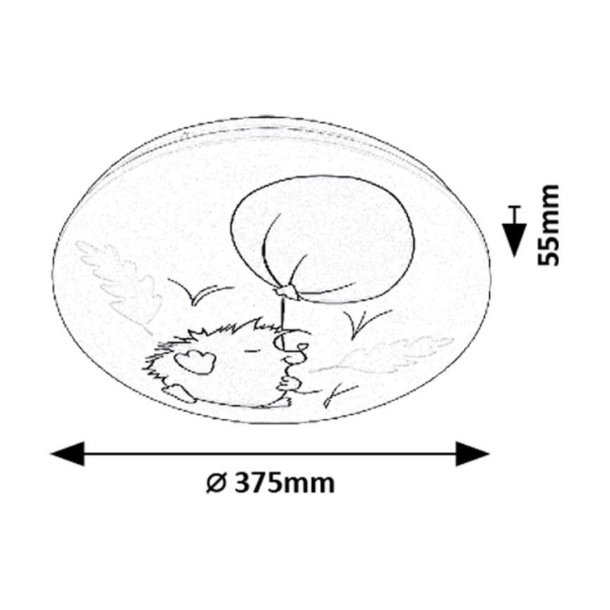 Rabalux - LED loftlampe til børneværelset LED/24W/230V 3000K Ø 37,5 cm