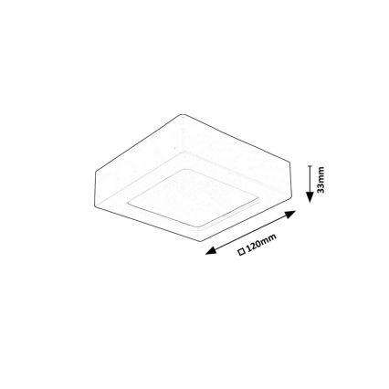 Rabalux - LED loftlampe LED/7W/230V 4000K 12x12 cm hvid