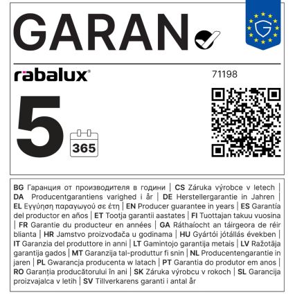 Rabalux - LED loftlampe LED/7W/230V 4000K diameter 12 cm sort