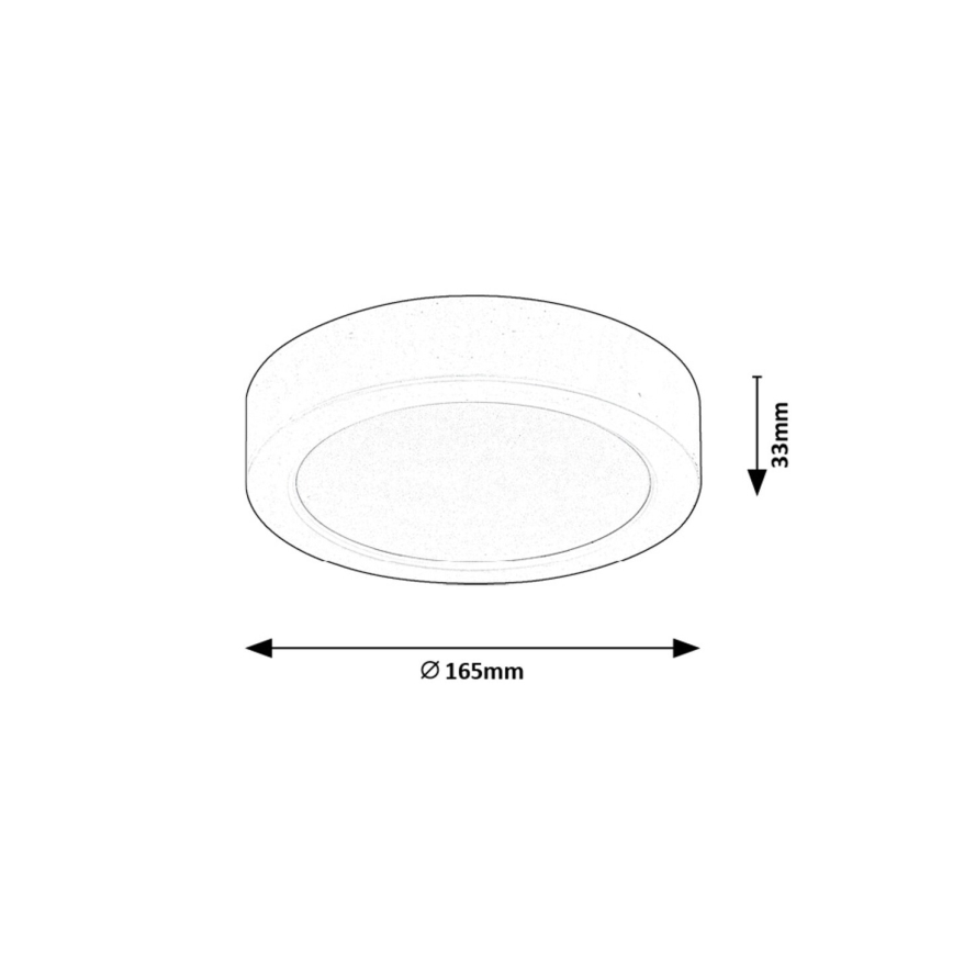 Rabalux - LED loftlampe LED/15W/230V 4000K diameter 16 cm sort