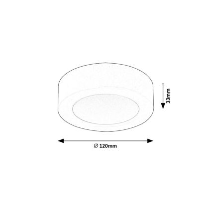 Rabalux - LED loftlampe LED/7W/230V 3000K diameter 12 cm sort