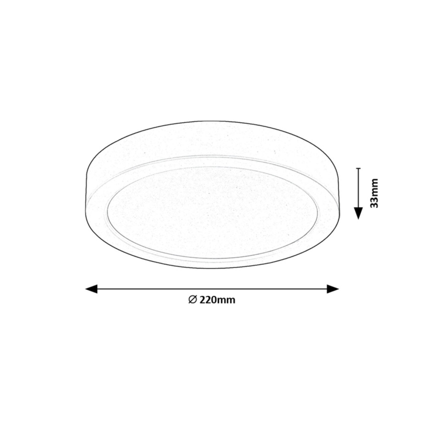 Rabalux - LED loftlampe LED/24W/230V 3000K diameter 22 cm sort