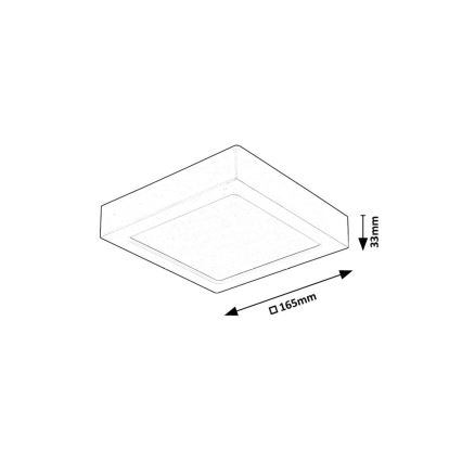 Rabalux - LED loftlampe LED/15W/230V 3000K 16x16 cm sort