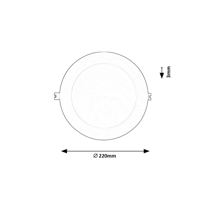 Rabalux - LED indbygningslampe LED/18W/230V 3000K diameter 22 cm hvid