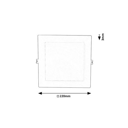 Rabalux - LED indbygningslampe LED/18W/230V 22x22 cm hvid