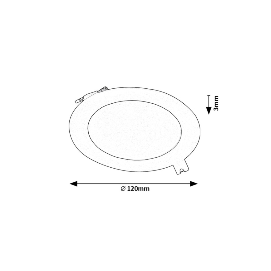 Rabalux - LED indbygningslampe LED/6W/230V 3000K diameter 12 cm sort