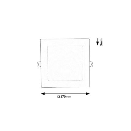 Rabalux - LED indbygningslampe LED/12W/230V 17x17 cm hvid