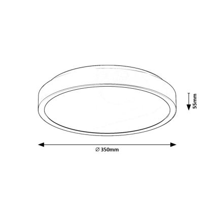 Rabalux - LED loftlampe til badeværelse LED/36W/230V IP44 4000K diameter 35 cm sort