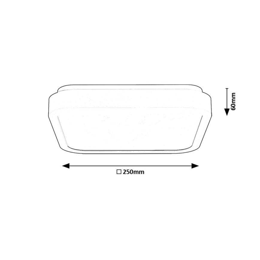 Rabalux - LED loftlampe til badeværelse LED/18W/230V IP44 4000K 25x25 cm hvid